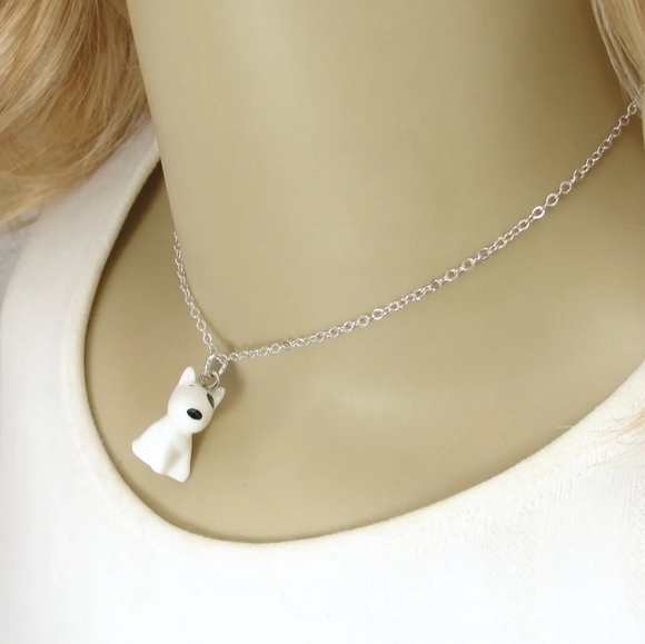 Silver plated chain Bull Terrier necklace BOGO - Picture 8 of 14